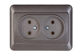 Kištukinis lizdas VILMA Sl 250, 2 vietų, įleidžiamas, be įž., antracito spalvos, RP16-020 SL