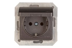 Kištukinis lizdas VILMA Sl 250, 1 vietos, įleidžiamas, su įž., IP44, antracito spalvos, RP16-003-02 SL