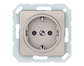 Kištukinis lizdas VILMA Sl 250, 1 vietos, įleidžiamas, su įž., šampano spalvos, RP16-002-02 SL