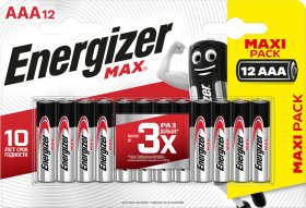 Maitinimo elementai ENERGIZER Max Alkaline, 12 vnt., AAA LR03