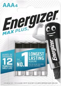 Maitinimo elementai ENERGIZER Max Plus, 4 vnt., AAA LR03, E92 BP4 CEE
