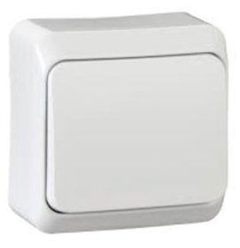 Jungiklis SCHNEIDER Prima, 1 klavišo, paviršinis, baltos spalvos, IP20, WNT-100P, WDE001010