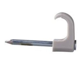 Laikiklis kabeliui SCHNEIDER Thorsman, 5x8 mm, su vinuku, plokščiam kabeliui, baltos sp., 10-0-0041, 100 vnt.