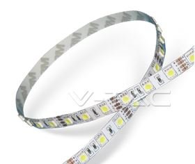Šviesos diodų juosta V-TAC 7-18-2143, LED 5m, 9,6W/m, 60LED/m, IP20, 4500K, 12V, 840lm/m, SMD5050