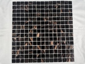 Mozaika MONA MOSAICS G21, 327 x 327 x 4 mm, 40 vnt./dėž., stiklo, spl. tamsi ruda/aukso