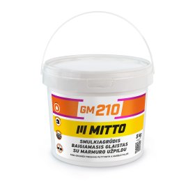 Smulkiagrūdis baigiamasis glaistas MITTO Gm210, 5 kg, su marmuro užpildu