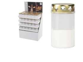 Kapų žvakė POLAR, degimo laikas 36 val., baltos spalvos