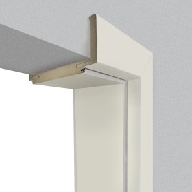 Laminuota durų stakta VOSTER, reguliuojama, su apvadais, komplektas durų varčiai, dešininė, spl. Grau, 100-140x80x2019 mm, 2 vnt., 110-140x80x884 mm, 1 vnt