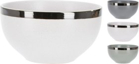 Dubenėlis blizgančiais kraštais, skersmuo 14 cm, 3 skirtingų spalvų