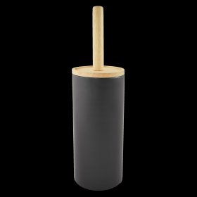 Tualeto šepetys SEPIO Tokyo black, pastatomas, keramika, juoda/bambuko spl.