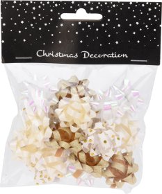 Kaspinėlių rinkinys, 18 vnt., baltos/aukso sp., 170 x 120 x 30 mm