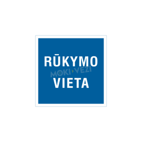 Informacinis ženklas, vieta rūkymui, 130 X 130 mm, lipdukas