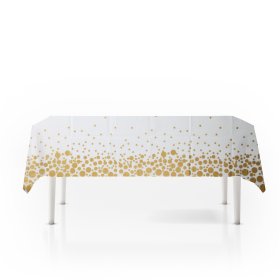 Staltiesė, 130 x 220 cm, baltos sp. su aukso sp. elementais