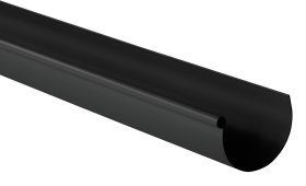 Latakas S-LON, matmenys skersmuo 125 mm, ilgis 3000 mm, grafito spalva, 19035