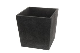 Šiltasis lauko vazonas 4LIVING Cubic, juodos sp., 48 x 48 x 48 cm.