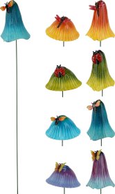 Sodo dekoracija GRYBAS, įsmeigiama, 2 skirtingų dizainų, įvairių sp., 11 x 11 x 67 cm.