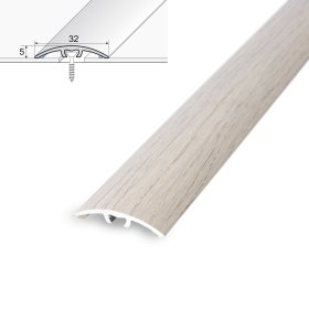 Aliumininė grindų juostelė HESORA H 64 D8, 3.2 x 90 cm, šv. pilkos spalvos, kilmės šalis ES