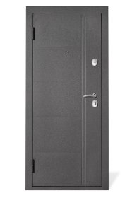 Plieninės durys HELOST LINERIO MS-001, kompl. su stakta, rankena, furnitūra, kairinės, sp. juoda antracito/rudas ąžuolas, matmenys 2050 x 860 x 70 mm