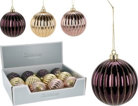 Eglutės žaisliukas, rožinės, aukso ir raudonos sp., 1 vnt., 8 cm