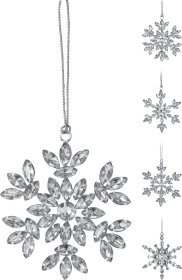 Eglutės žaisliukas, metalinis su akmenukais, 4 skirtingi dizainai, sidabrinės sp., 10 x 10 cm