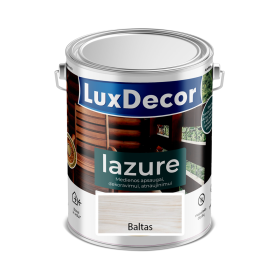 Medienos impregnantas LUXDECOR Lazure, 2,2 l, (03) Baltas
