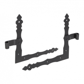 Lankstas DOMAX, ZNO 350/13 C, 350 x 300 x 4 mm, dešinės ir kairės pusės, kampinis, juodos spalvos, 2 vnt., 827322