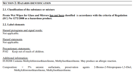 Drėgnos servetėlės stiklų valymui PRESTO 1491, 30 vnt.