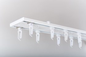 Aliuminio sistema HESORA Universal-Profilis, ilgis 300 cm,  1 ir 2 bėgelių, baltos sp., sukomplekuotas