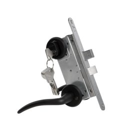 Spyna FESNER Dorma, 9+7mm, K7292, šarvo/lauko durims, skandinaviško tipo, su rankena, su suktuku iš vidaus, juodos sp.