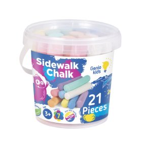 Spalvotos piešimo kreidelės Genio kids, storos, 21 vnt