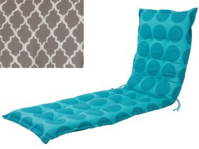 Pagalvėlė gultui PATIO Capri Liege H030-06PB, 190 x 50 x 8 cm, tekstilė, žalia languota