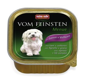 Konservuotas šunų ėdalas VOM FEINSTEN Menue, su ėriena ir grūdais, 150g