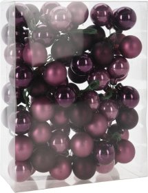 Eglutės žaisliukai, violetinės sp., 6 vnt., 30 mm