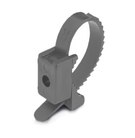 Kabelio, tvirtinimo dirželio laikiklis XIDO, diržo tipo, 120x10 mm, pilkos sp., 50 vnt., TDDT120X10-G