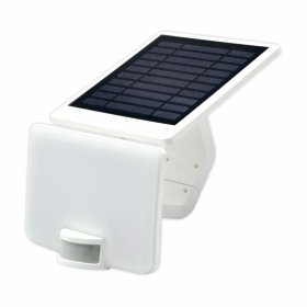 LED prožektorius TOPE Vista, įkr. saulės elementais, 10 W, su mikrobangų jud. davikliu, 1200 lm, 4000K, IP54, 50.000 val., baltos sp., 290x178x140mm