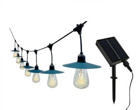 Girlianda su saulės elementais V-TAC VT-715S, veikimo laikas iki 10 val., 12 metrų ilgio, 15 lempučių, 8 šviesos rėžimai