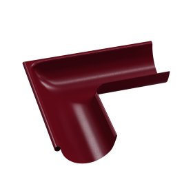Latako išorinis kampas BILKA, skersmuo 125mm, 90 laipsnių, vyšnios spalva, RAL 3005