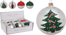 Eglutės žaisliukas, sidabro sp., 4 skirtingi dizainai, skersmuo 10 cm