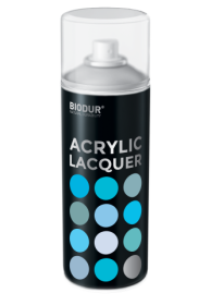 Aerozolinis lakas BIODUR Acrylic, blizgus, 400ml
