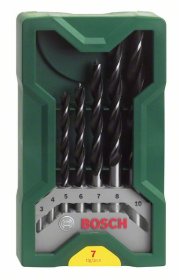 Grąžtų medienai rinkinys BOSCH Mini X-Line, 3-10 mm, 7 vnt.