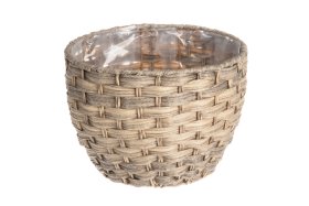 Lauko vazonas 4Living Mocca, pintas, šviesiai rudos sp., 27 x 27 x 19,5 cm.