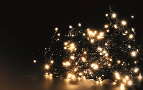 LED šviečianti dekoracija SUNLUX AD20, 200 LED, IP44, spl: šiltai balta, balta mirksinti, 20 m