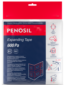 Savaime besiplečianti juosta PENOSIL Expanding Tape 600 Pa, 10/3-7 mm juoda, 8 m/rul