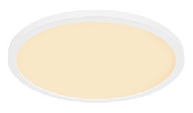 Lubinis LED šviestuvas GLOBO Sapana, paviršinis, 24W, 230V, 2600 lm, 3000K, IP44, 3 lygiai, foninis apšv., apvalus, baltas, 420x25 mm, 41562-24W.