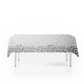Staltiesė, 130 x 220 cm, baltos sp. su sidabro sp. elementais