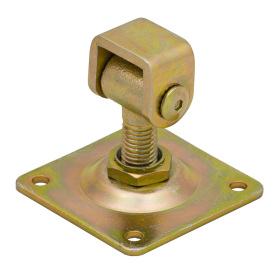 Vartų vyris DOMAX, ZRDP, M18, 90 x 90 mm, su plokštele, geltonos spalvos, 8424