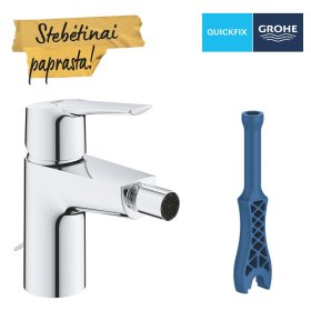 Bidė maišytuvas GROHE QUICKFIX START, S dydžio, vandenį taupantis, chromas, 32281002