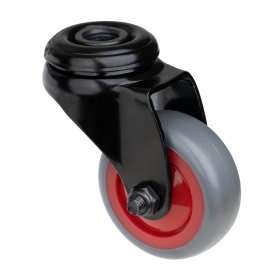 Pasukamas ratukas kietoms grindims WALTECO, d-50 mm, su skyle, apkrova 50 kg