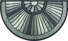 Kilimėlis LAKO PORTACOLOR, 60 x 100 cm, pusapvalis,  100% PP, pagrindas guma, pilkos spl.