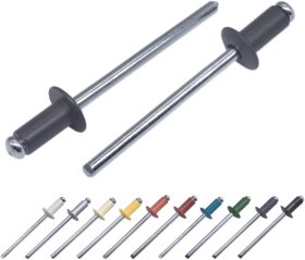 Aliumininės kniedės, 4,0 x 10 mm, RAL7016, 50 vnt., antracito pilka